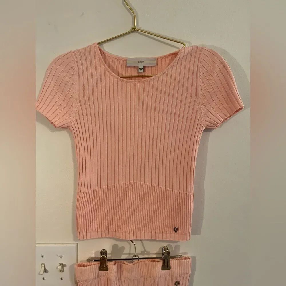 NWOT Guess Pink Ribbed Set - Picture 2 of 7